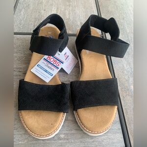 Bobs from Skechers memory foam espadrille black sandals.  New with tags. size 9